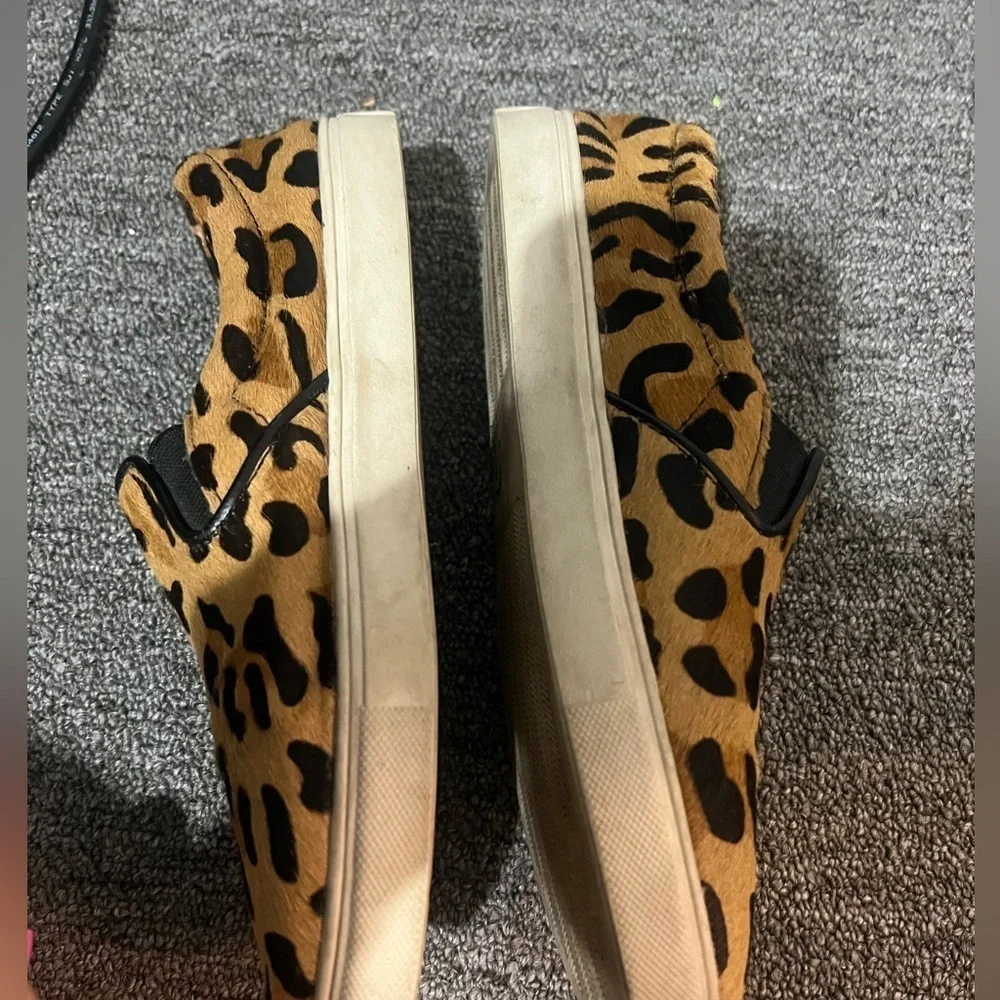Steve Madden Eccentric Pony Hair Sneaker Leopard Women's Size 9 Loafer Shoe